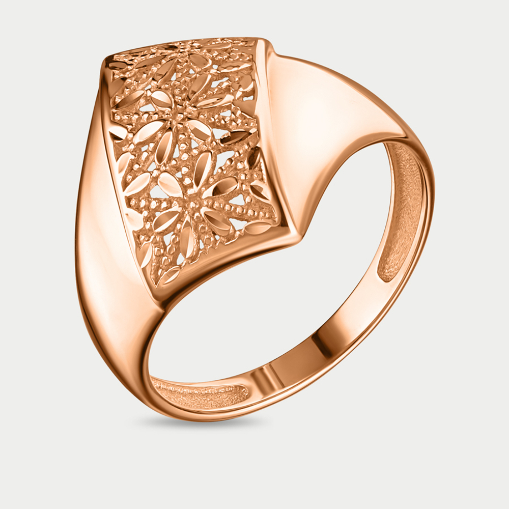 Кольцо женское из розового золота 585 пробы без вставки (арт. 10-10010-1441)