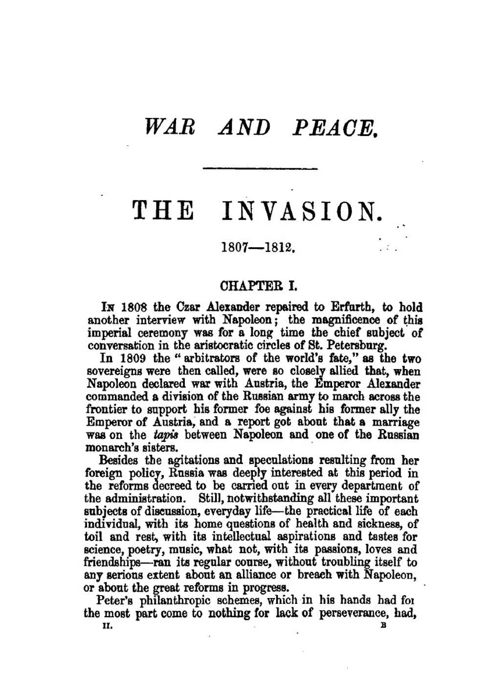 War and Peace. II. The Invasion | Lyof Tolstoi