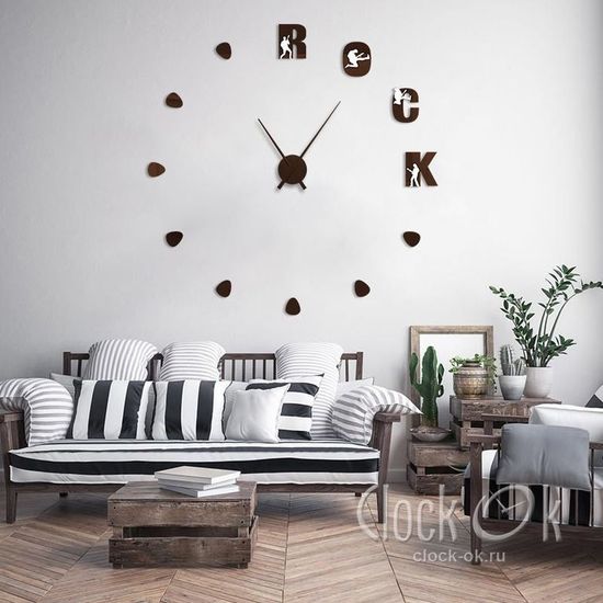 Настенные 3D часы Rock