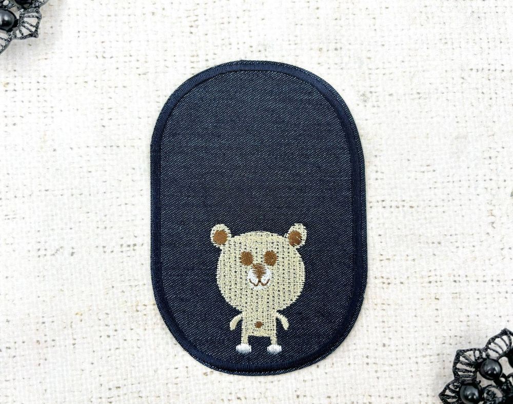 Термоаппликация заплатка, р. 7,8х11,4 см, тёмно-синий