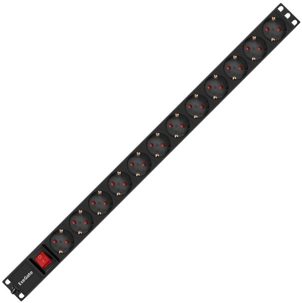 Блок розеток  Exegate PDU-V120 Al-12S-EU2.5-SW