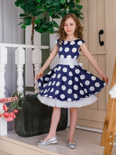 Нарядное платье "Стиляги" в горох