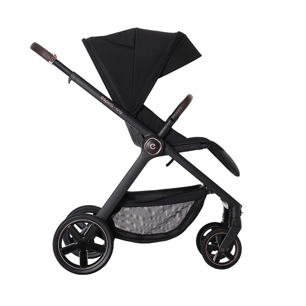 Детская коляска 3 в 1 Espiro Only 2025 и автокресло Pi Graphite 410 stylish black / Графитовый (Graphite 117)