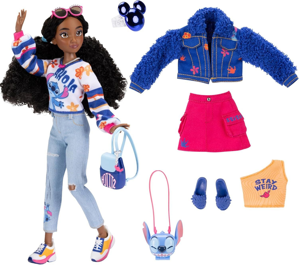 Кукла Disney ILY I love Стич (с темными волосами) с кольцом