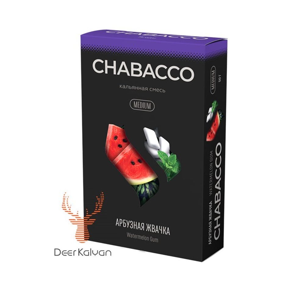 [М] Chabacco &quot;Watermelon Gum&quot; (Арбузная Жвачка) Medium 50 гр.