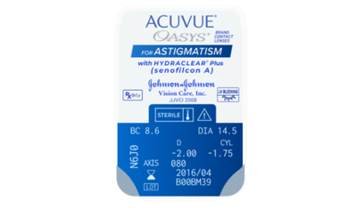 ACUVUE OASYS for ASTIGMATISM with Hydraclear Plus Цилиндр -0.75 (Акувью Оазис для астигматизма) 6 линз