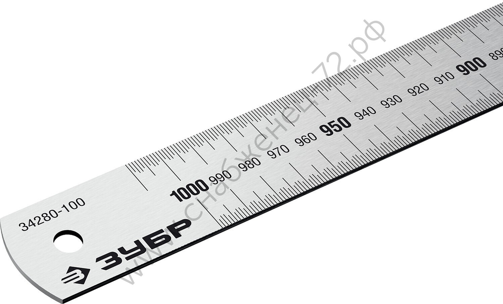 ЗУБР Про-100, длина 1.0 м, усиленная нержавеющая линейка, Профессионал (34280-100)