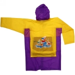 Дождевик-плащ детский 100 Мкрн 72см «Бамбини» с капюшоном и завязками, на кнопках, р-р L ДоброСад