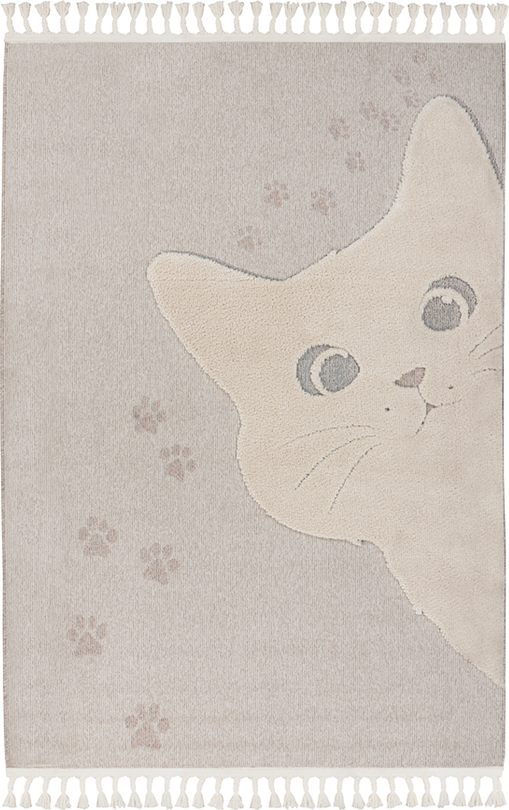 Коврик Obsession Fano Cats, полипропилен, 170 120 см, бежевый