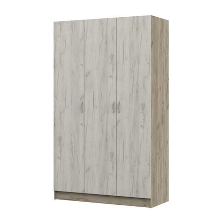 Басса (Бася) ШК 557 Шкаф 3-х дверный Дуб крафт серый / Дуб крафт белый