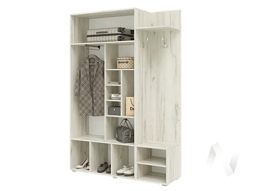 Прихожая Стелла (дуб крафт белый/графит)