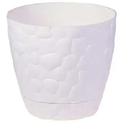 Кашпо КАМНИ D150мм 1,4л Белый 0,128,147х0,147м