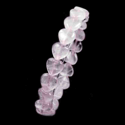 Браслет "Сердечки" розовый кварц