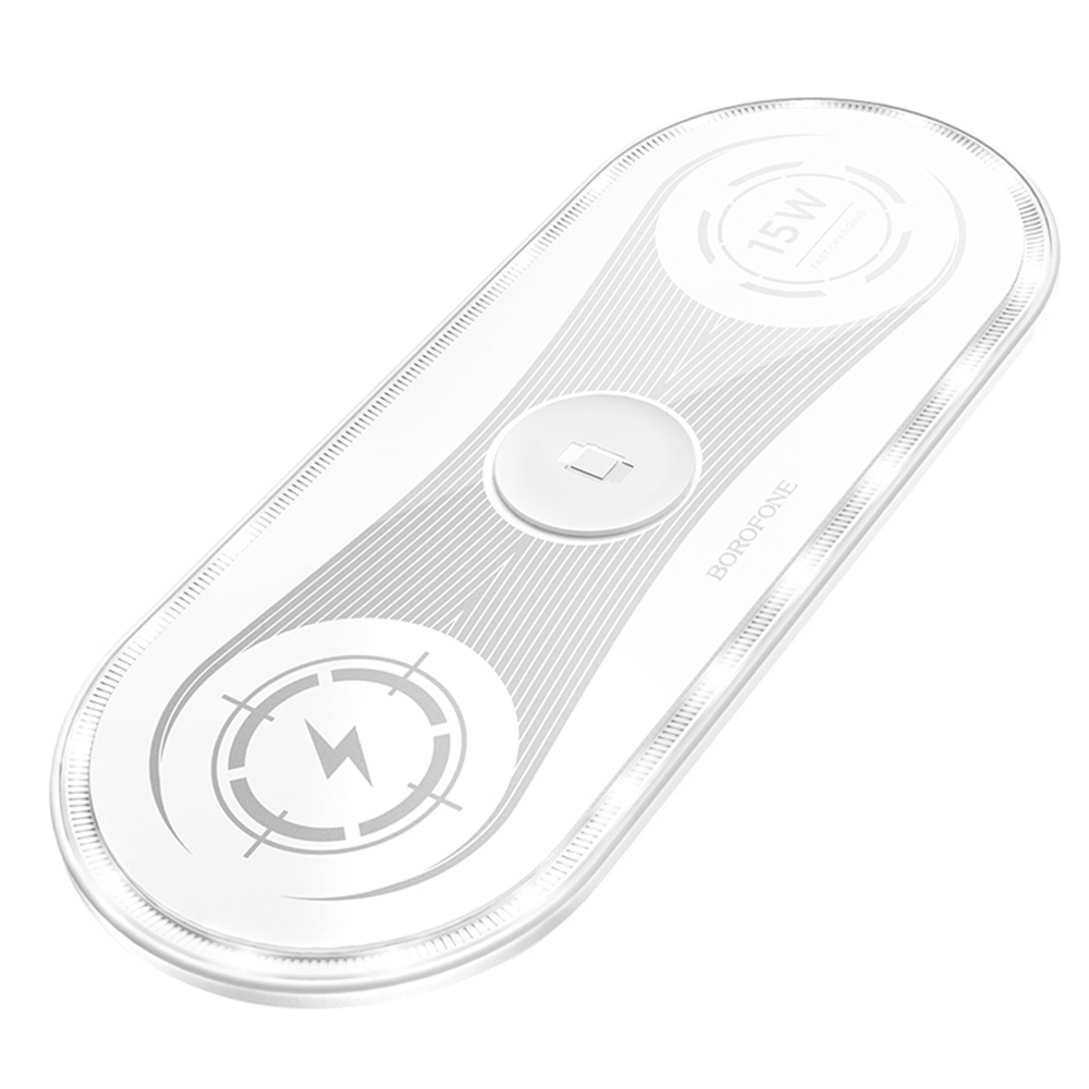Беспроводное зарядное устройство Borofone BQ14 Absolute Wireless Fast Charger 3 в 1 22.5W (3A 9V/3A 12V/2.5A) (белый)