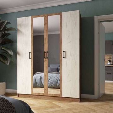 Шкаф ВЕГАС 1600 дуб крафт табачный / дуб крафт белый