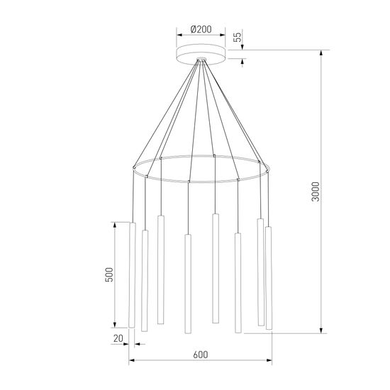 301101 LED / подвесной светильник / латунь
