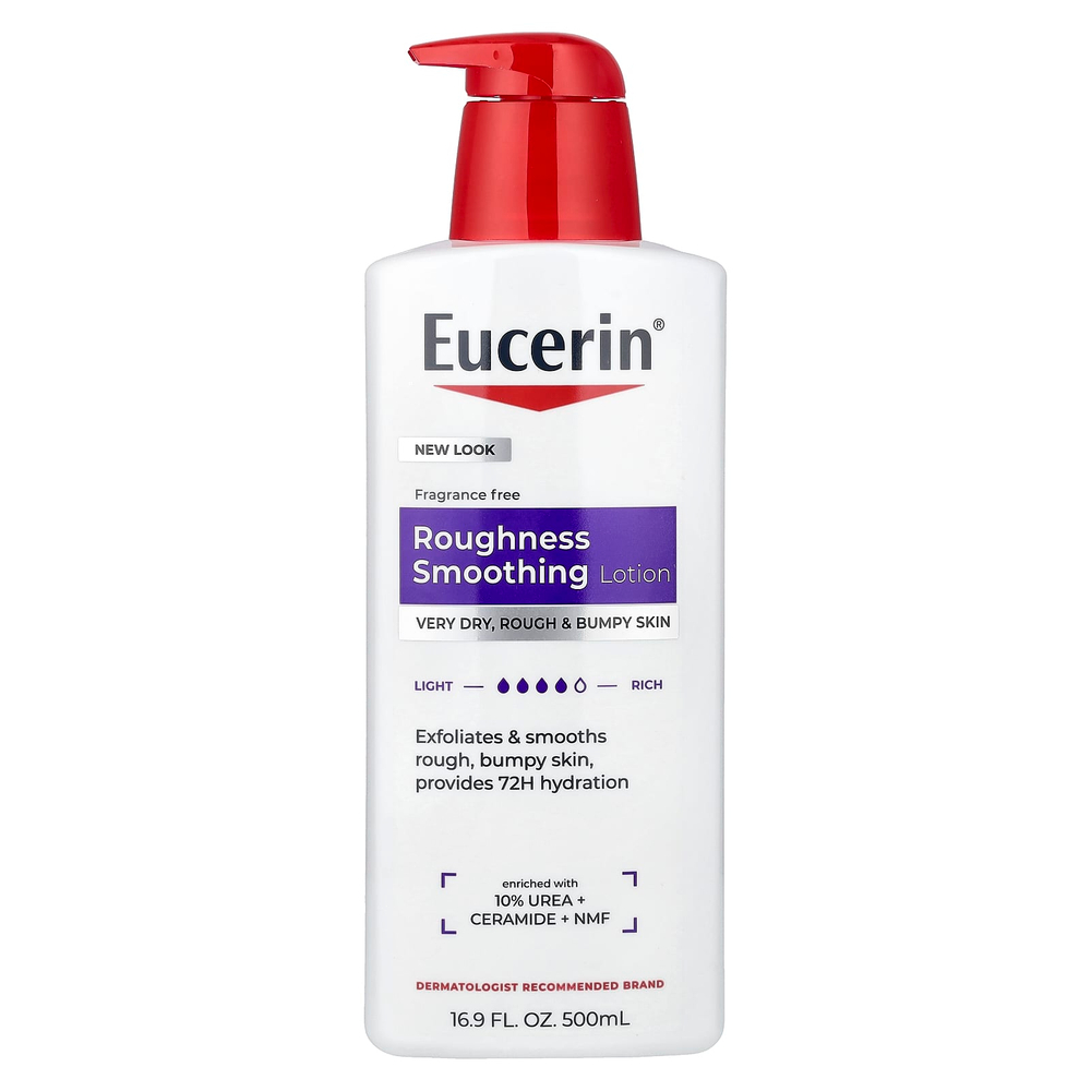 Eucerin, лосьон для разглаживания огрубевшей кожи, для очень сухой, грубой и неровной кожи, без отдушек, 500 мл (16,9 жидк. унции)