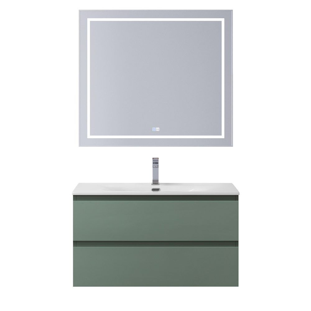 Тумба с раковиной подвесная BelBagno KRAFT-800-2C-SO-VO Еловый матовый, раковина белая BB-8099-80