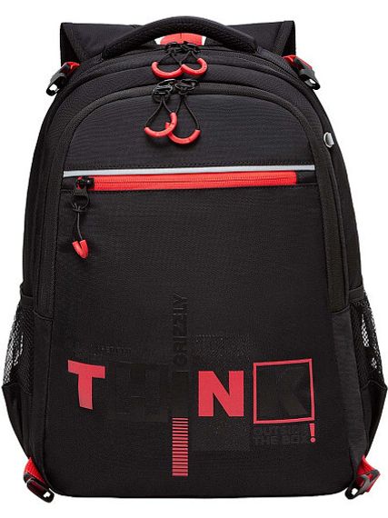 Çanta \ Bag \ RB-458-1 Рюкзак школьный с мешком (/2 черный - красный)