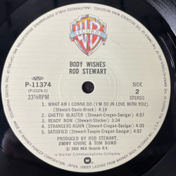 Винтажная виниловая пластинка LP Rod Stewart Body Wishes (Japan 1983) (Obi) Sweet Surrender