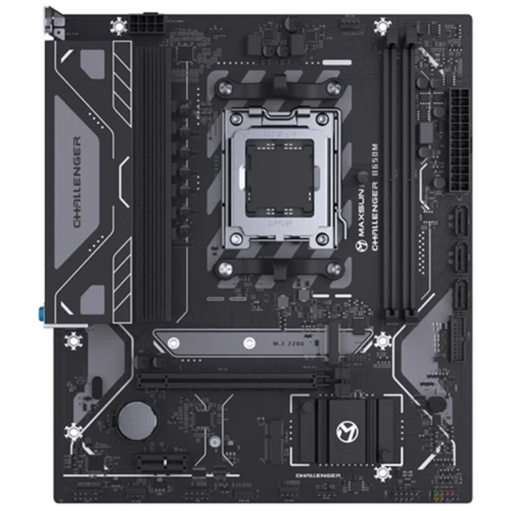 Материнская плата MAXSUN MS-Challenger B650M (Socket AM5, mATX, 2*DDR5, HDMI / DP, 4*SATA3, 1*M.2, 1*PCIEx16 / 1*PCIEx1, 2*USB2.0, 4*USB 3.2 Gen1, LAN 1*1G, RTL)