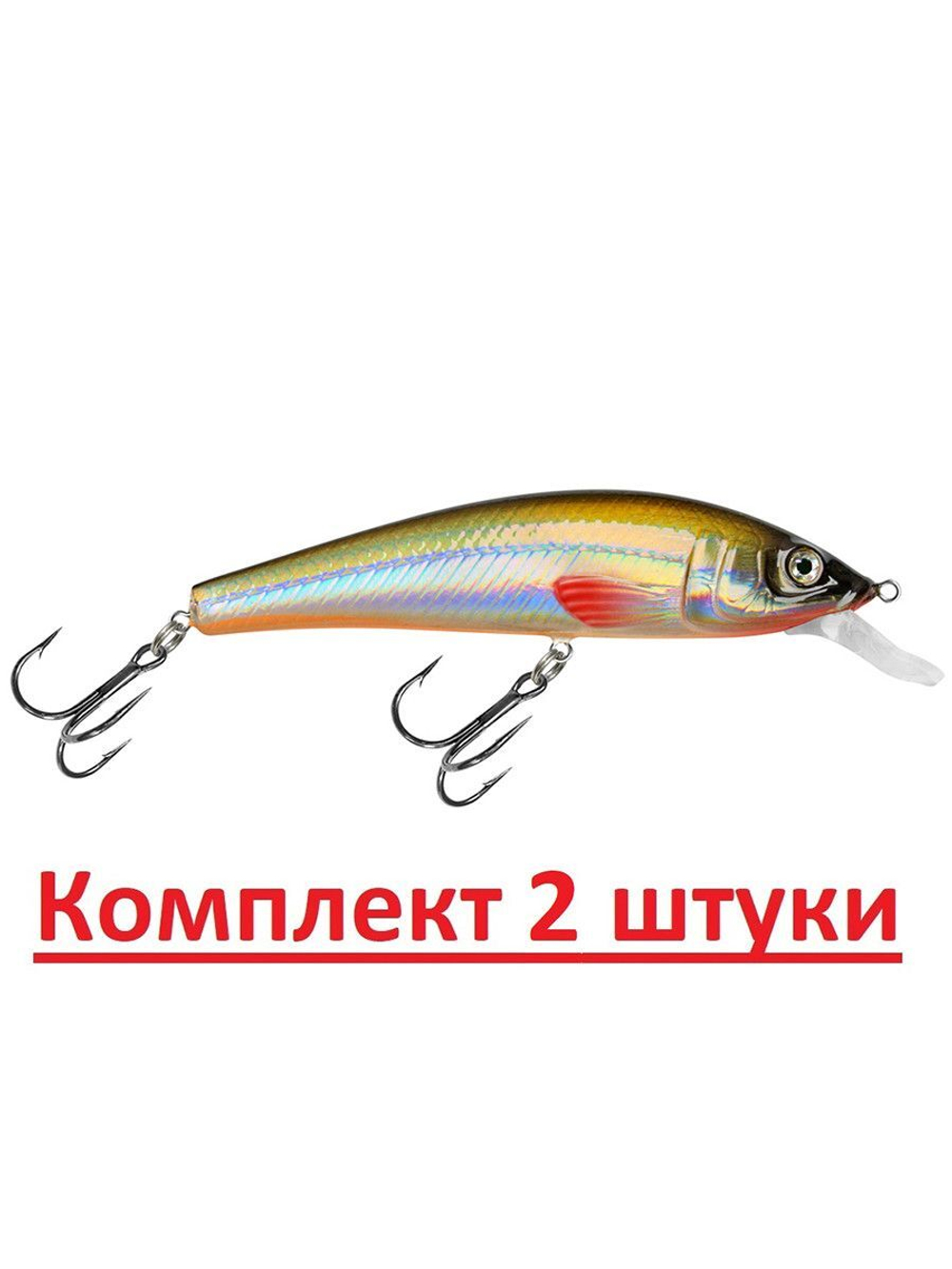 Воблер Минноу M-33 100mm, цвет 048 (окунь), 1 штука