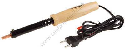 ЗУБР 80Вт клин, Электропаяльник с деревянной рукояткой (55405-80_z01)
