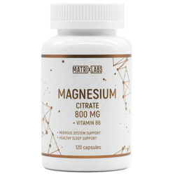 Matrix Labs Magnesium Citrate 800 мг. + B6 (120 капс.) [M]