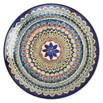 Ляган Риштанская Керамика 38 см. плоский, цвет синий