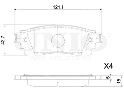 Колодки тормозные диск. задние UNIO BRP-20203