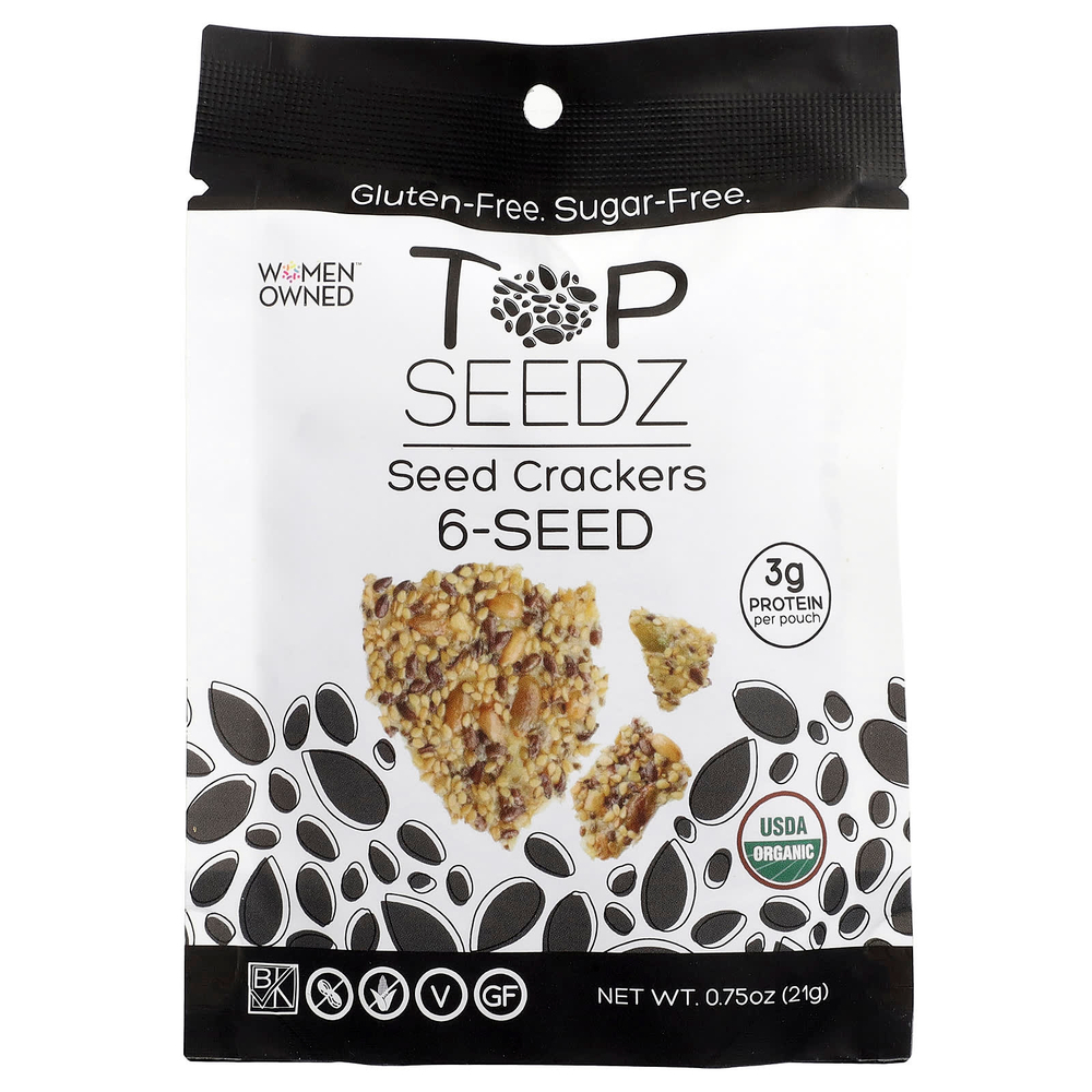 Top Seedz, крекеры с семенами, 6 семян, 12 пакетиков по 21 г (0,75 унции)