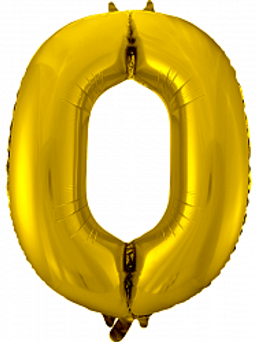 Цифра 0 золото 32" К