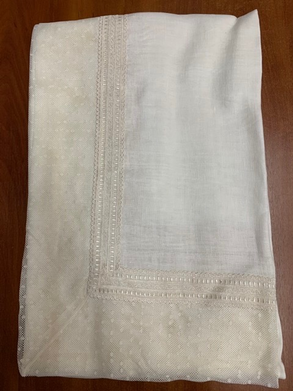 Набор скатертей 2шт 170х340 и 120х280 и 12 салфеток Gamba 1022 Bordina Panna шампань