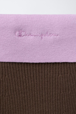 ZARA Х CHAMPION ® ТРИКОТАЖНАЯ ЮБКА, ШОКОЛАДНО-КОРИЧНЕВЫЙ