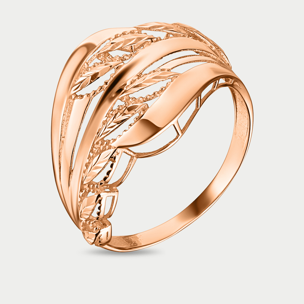 Кольцо женское из розового золота 585 пробы без вставки (арт. 01-10010-2246)