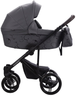 Детская коляска Bebetto Magnum Light SE Pro 2 в 1 07 т.серая кожа черная рама
