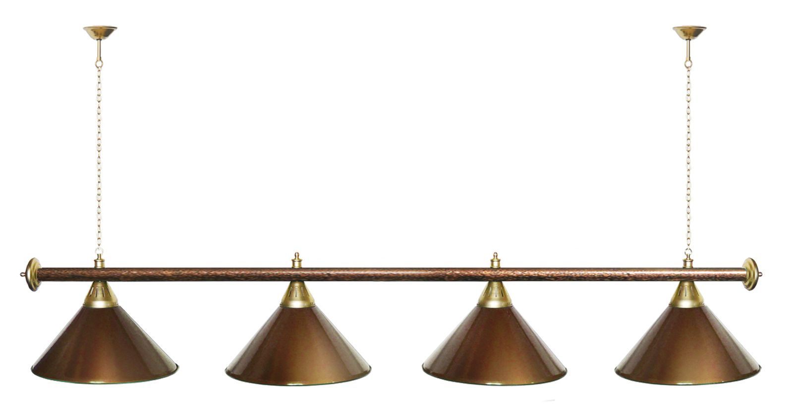 Лампа STARTBILLIARDS 4 пл. (плафоны зеленые,штанга золотая,фурнитура золото) фото №51