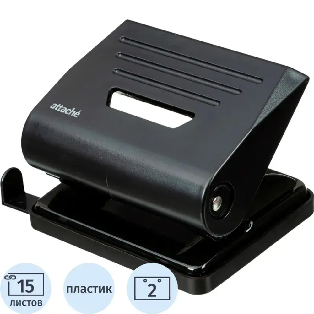 Дырокол Attache Eco до 15 листов, черный