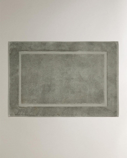 Zara Home - Нескользящий коврик для ванной из мягкой махровой ткани, зеленый, 60x90 см