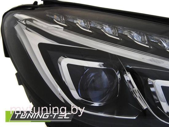Передние фары BLACK LED DRL для Mercedes C W205