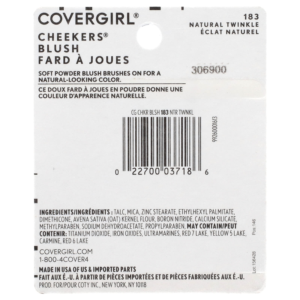 Covergirl, Cheekers Blush, оттенок 183 Natural Twinkle, 3 г (0,12 унции)