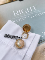 Накладка золотистые со светлым (полупрозрачным) камнем