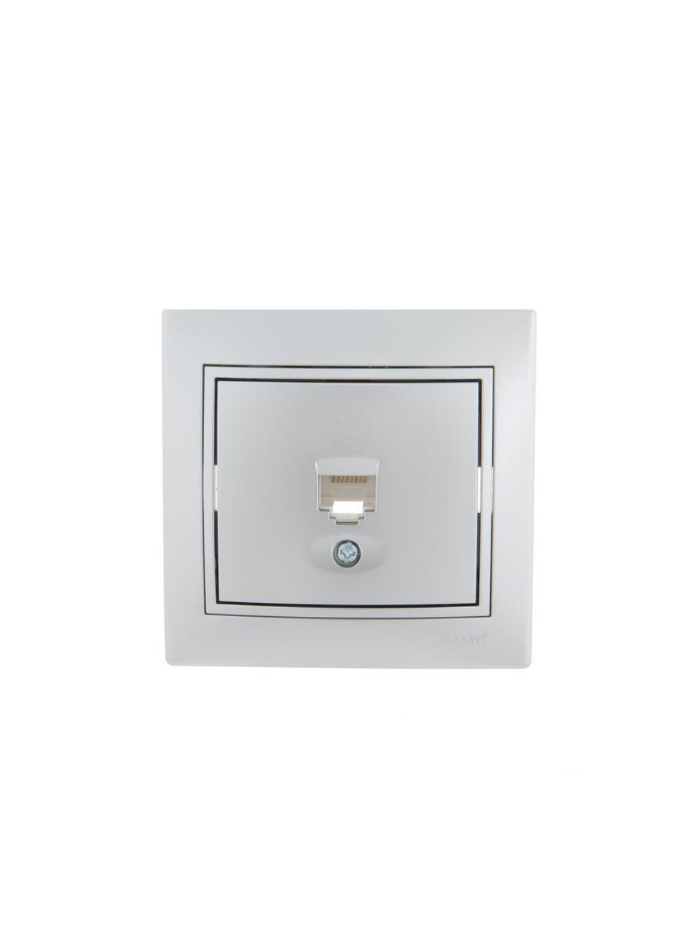 Розетка компьютерная 1-м СП Mira RJ45 сер. метал. LEZARD 701-1010-139