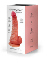 Телесный силиконовый фаллоимитатор на присоске - 24 см. (Цвет: телесный)