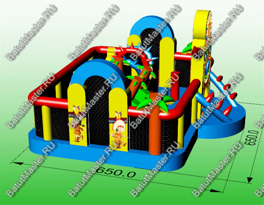 Коммерческий надувной батут "Племя Майя"