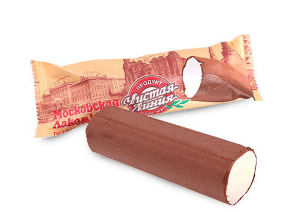Мороженое "Лакомка Московская" с шоколадной глазурью, 80г