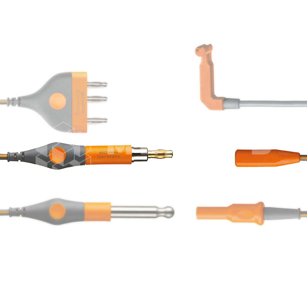 Кабель монополярный BOWA 2 мм Jack, на 8 мм Bovie, длина 4,5 м