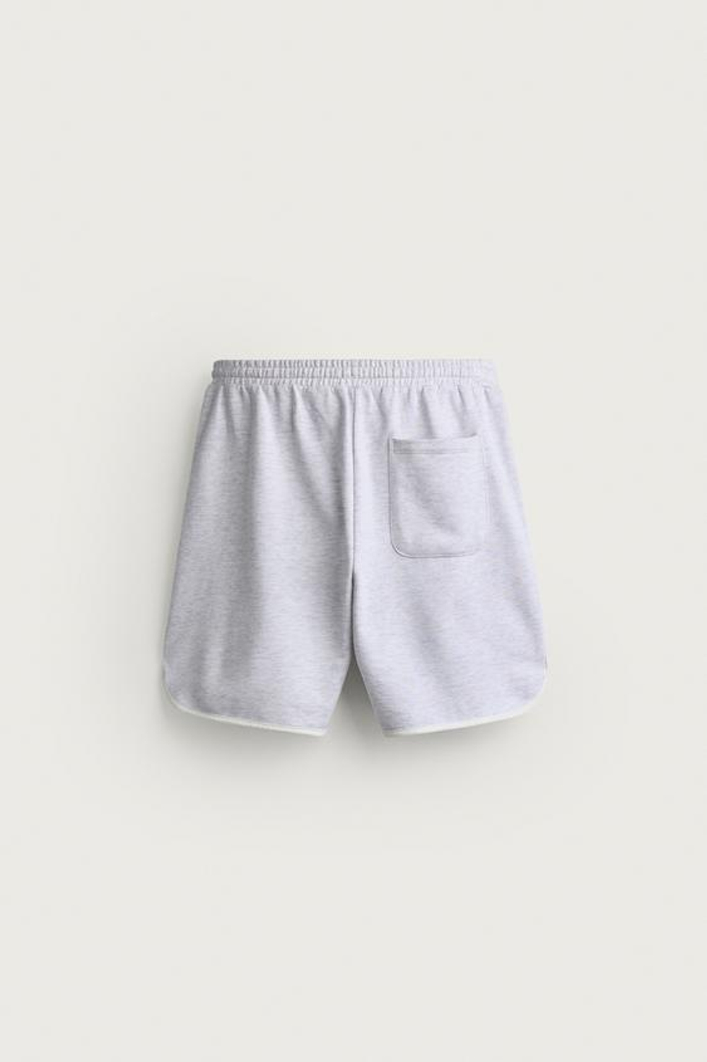 ZARA СПОРТИВНЫЕ ШОРТЫ С ВЫШИВКОЙ И НАШИВКАМИ, СЕРЫЙ МЕЛАНЖ