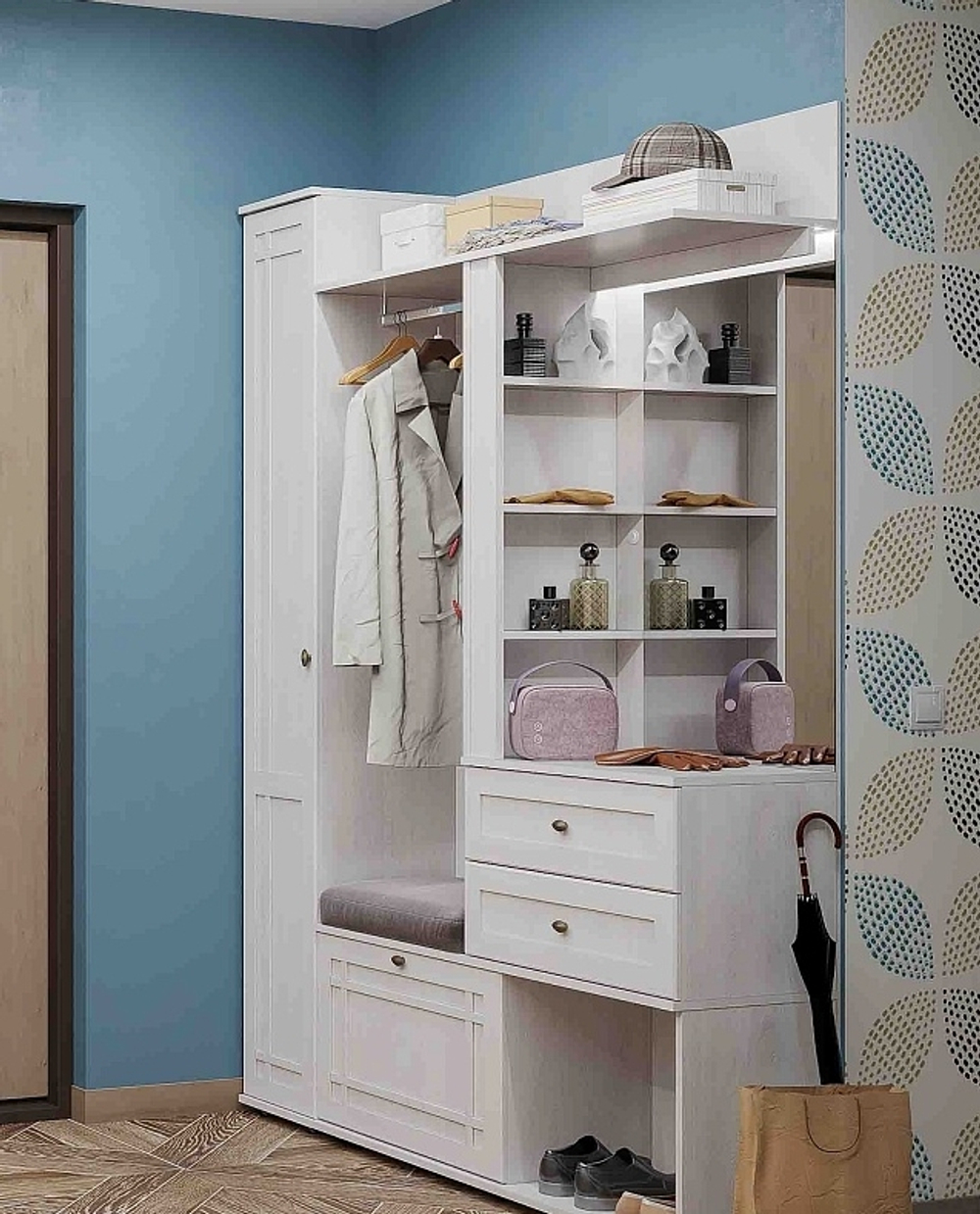 Шкаф МЦН Sherlock 70, ясень светлый