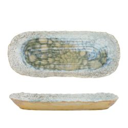 Блюдо овальное 34*14,5 см h3,5 см Gray Pearl Spots Sea Wave Frutti di Mare P.L. [1]